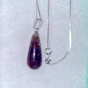 Boho Natural Agate Sterling Silver 16” Necklace